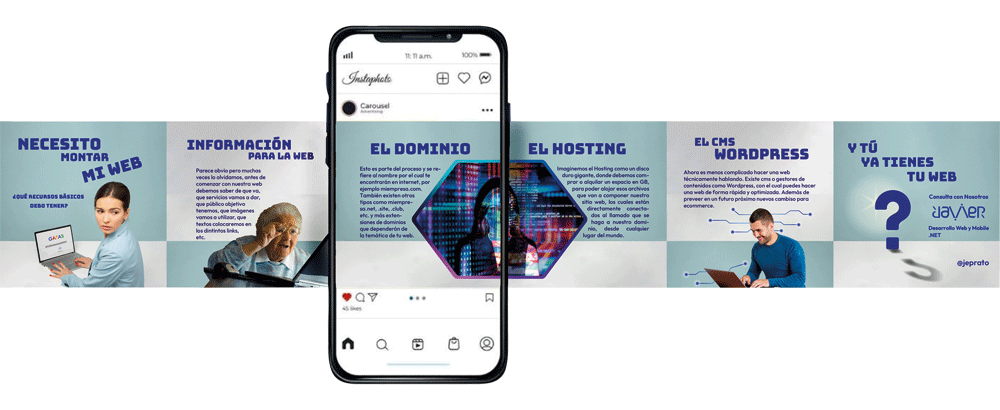 Diseño de carrusel para Instagram — estrategia de contenido visual por John Vicent