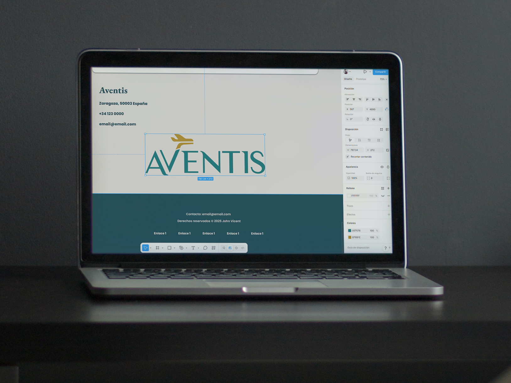 Prototipo de interfaz y sistema de design tokens